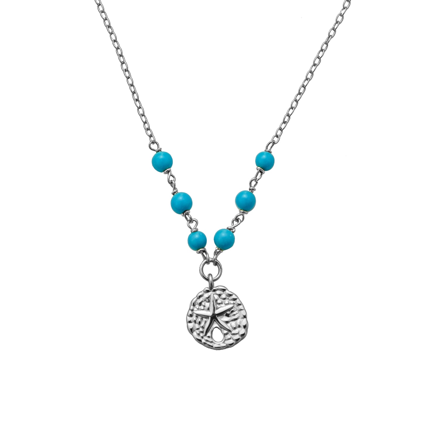 sand dollar turquoise necklace