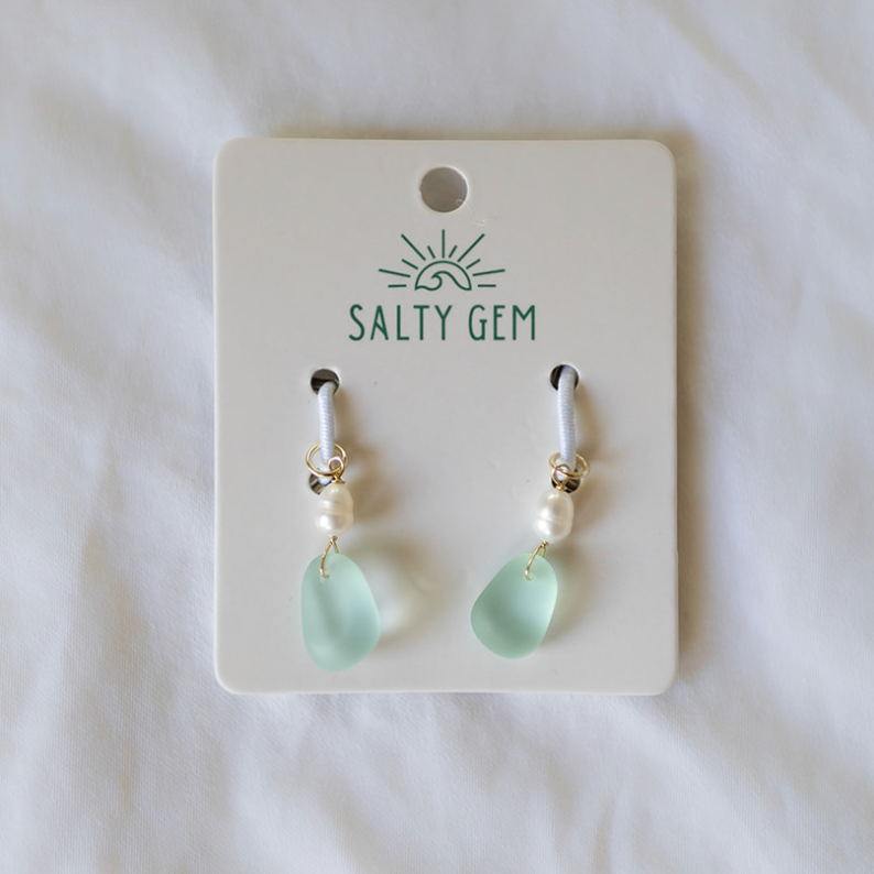 blue sea glass charms