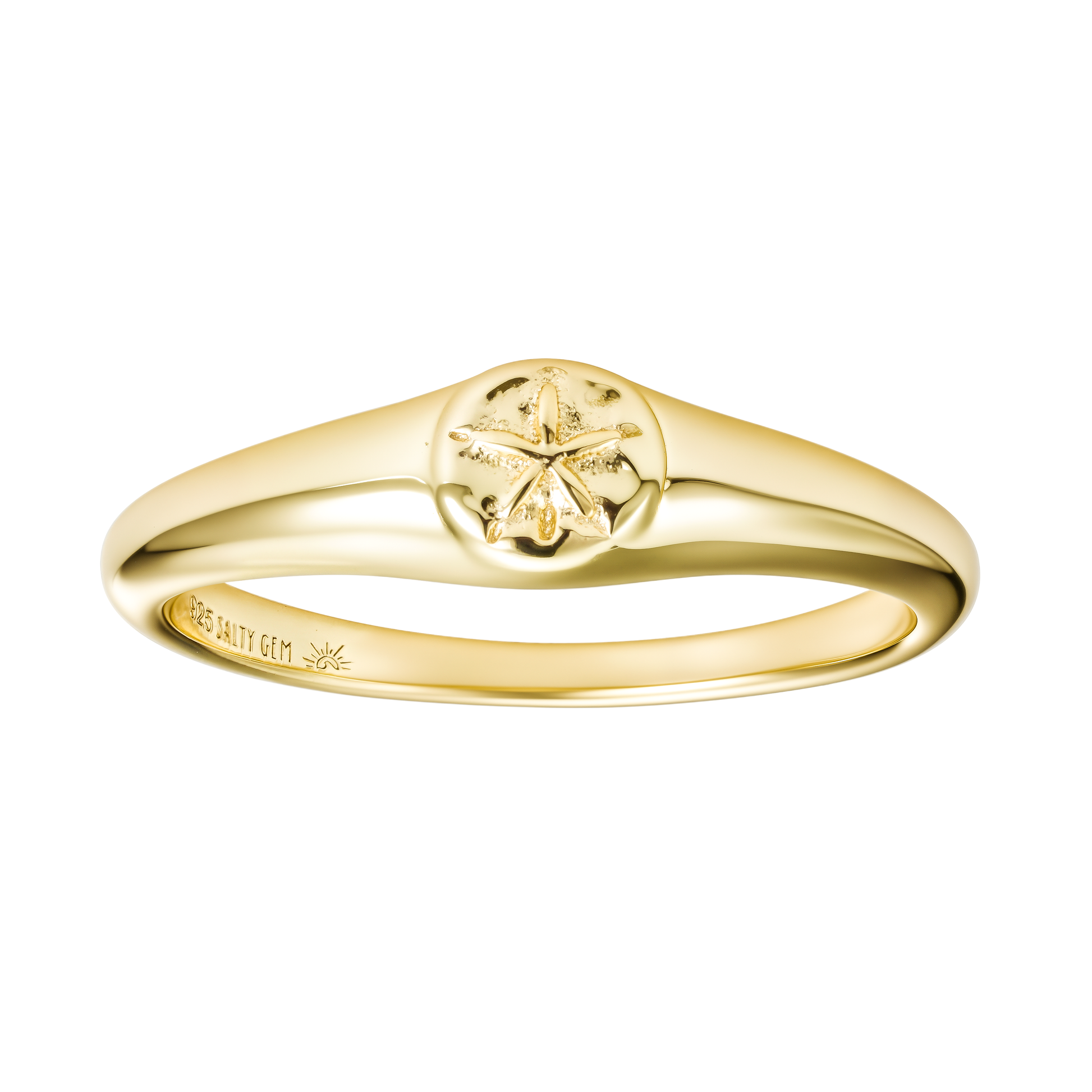 sand dollar gold ring