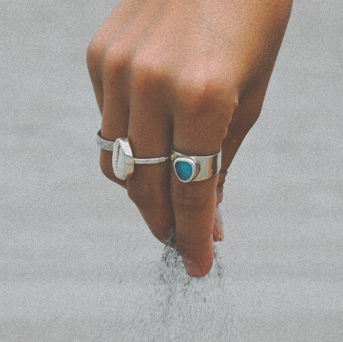 sea glass rings