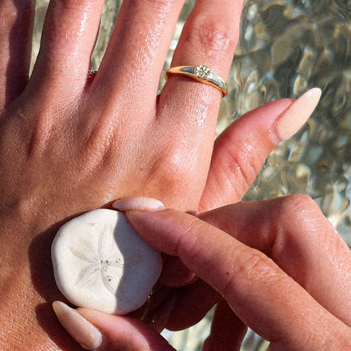 summer gold beach rings