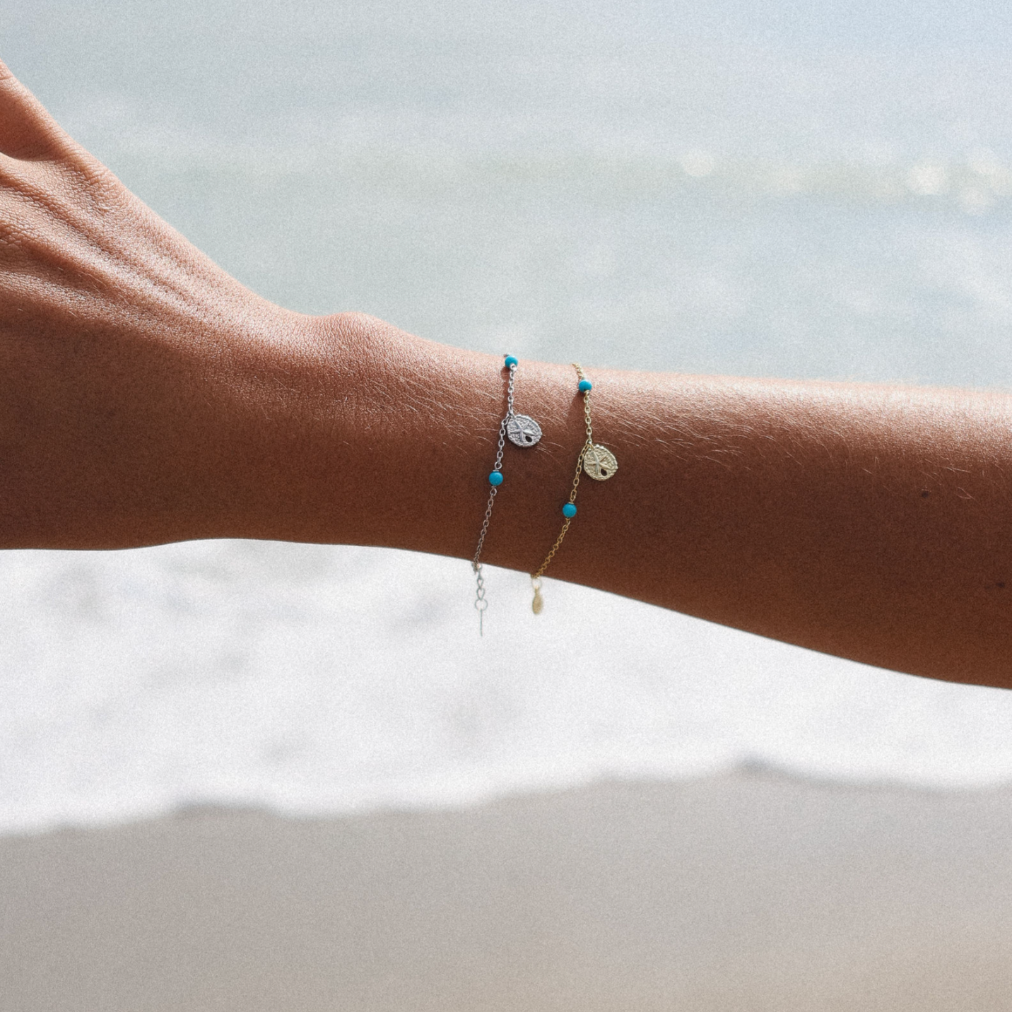 gold and silver beach bracelets